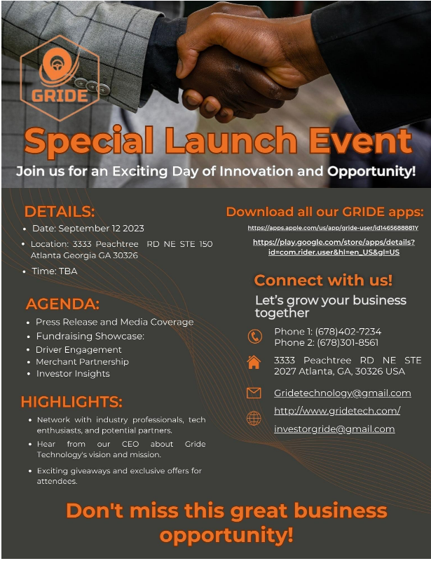 "GRIDE's Spectacular Launch Event: Paving the Way for Innovation and Opportunity!